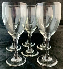LIBBEY CLASSIC CLEAR WINE COCKTAIL GLASS SET 6 STEMWARE BARWARE DRINKWARE