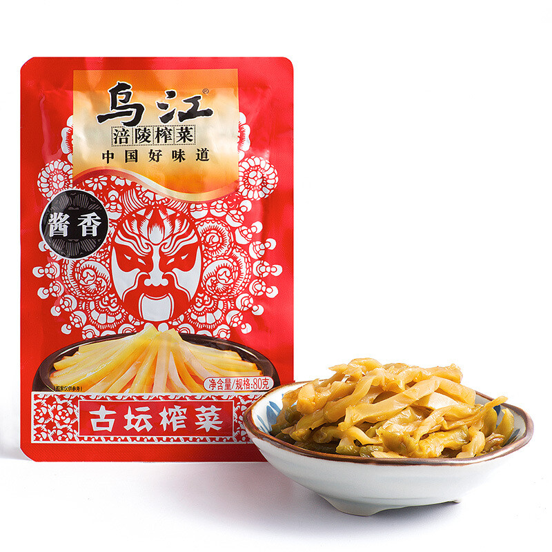 野菜 Yu Pack of 10】乌江涪陵榨菜(酱香)80g x10袋 WuJiang Pickle