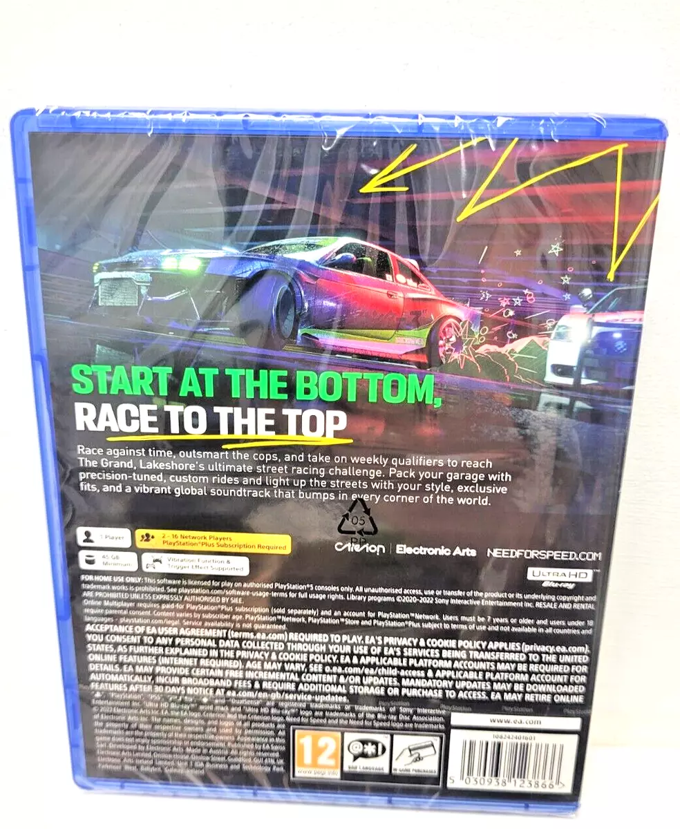 PS5 Need for Speed Unbound NFS Street Racing Challenge Game BRAND