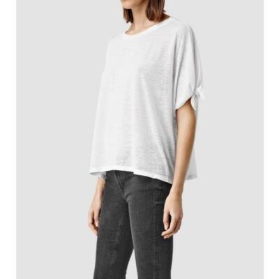 All Saints Catkin Oversized Tee Shirt/Top Size M BNWT in Chalk Smog White £38