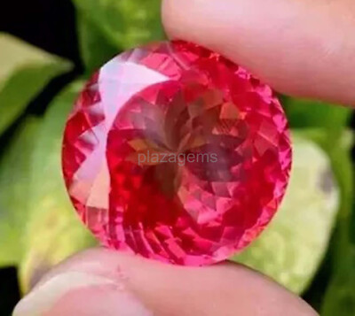 50 CT Natural Ceylon Padparadscha Sapphire Round Cut Loose Certified Gemstone k