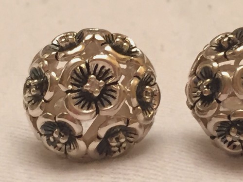 Dweck Diamonds Seven Diamond Button Earrings, Sterling Silver 925 - Picture 8 of 9