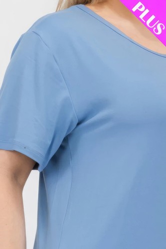 Plus Size Basic Short Sleeve T-shirt - Foto 4 di 6