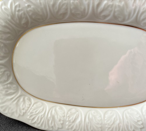 Lenox Platter Bread Tray W/Floral Rim Hand Decorated W/24K Gold 10” - Picture 2 of 5