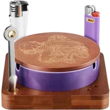 Ashtray with Lighter Holder, Ceramic Ashtray with Lid for Cigarette - Odorless