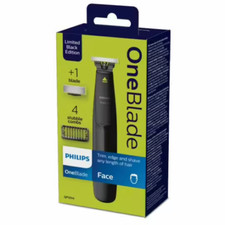 PHILIPS OneBlade tondeuse à barbe Face + une lame + 4 sabbot - Édition Noire