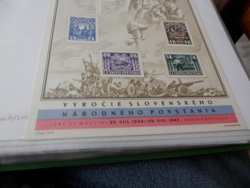 Czechoslovakia 1945 Sc # 288-292 MNHOG VF/XF + Souvenir Card XF NGAI - Picture 4 of 4