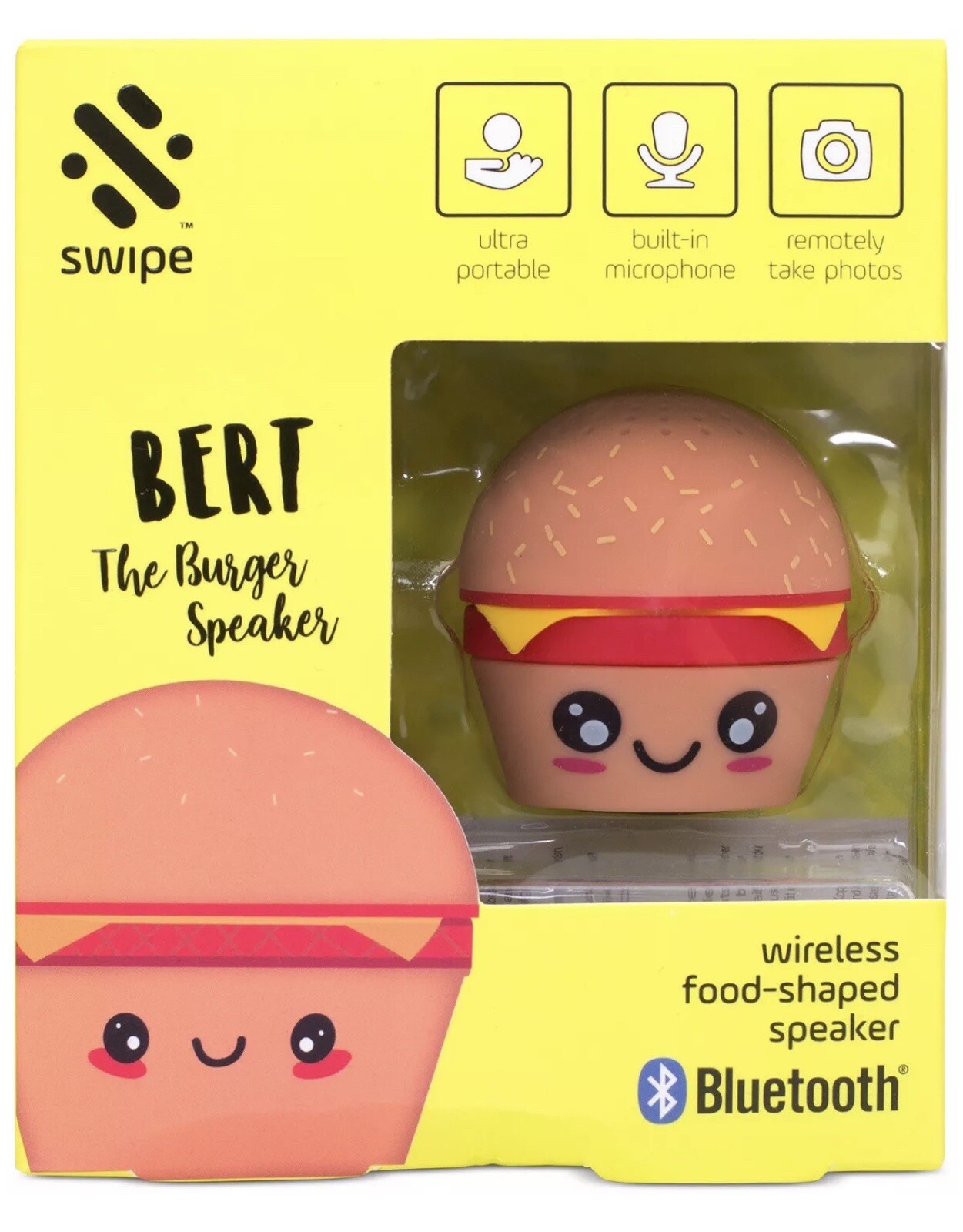 Mini Bluetooth Speaker - Portable Wireless Burger-Shaped Speaker-image