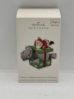 Hallmark Keepsake Ornament Magic Sound I Want a Hippopotamus for 2013 Christmas