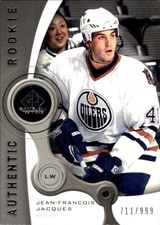 2005-06 SP Game Used #211 Jean-Francois Jacques RC #711/999 EDMONTON OILERS