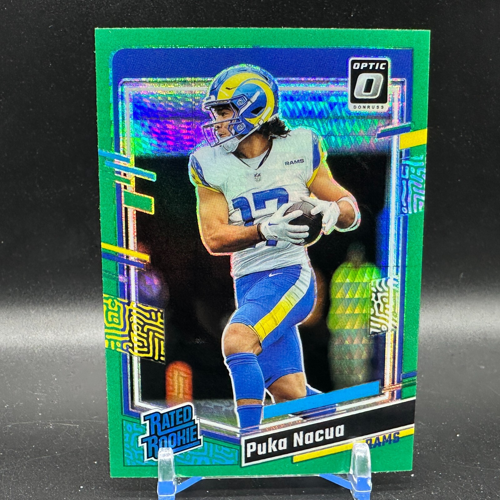 Puka Nacua Rated Rookie Green Hyper 2023 Donruss Optic #238 Los Angeles Rams!!
