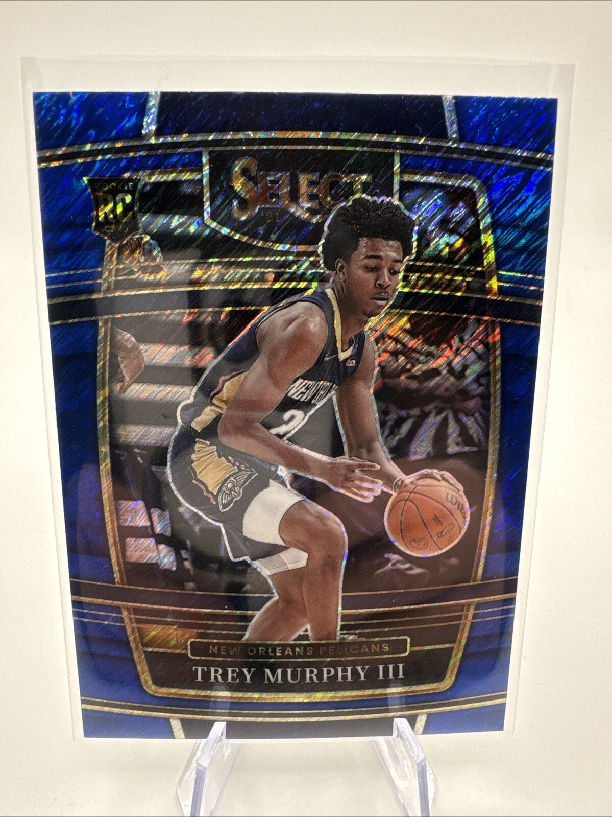 2021-22 Panini Select - Concourse Blue Shimmer Prizm #46 Trey Murphy III (RC)