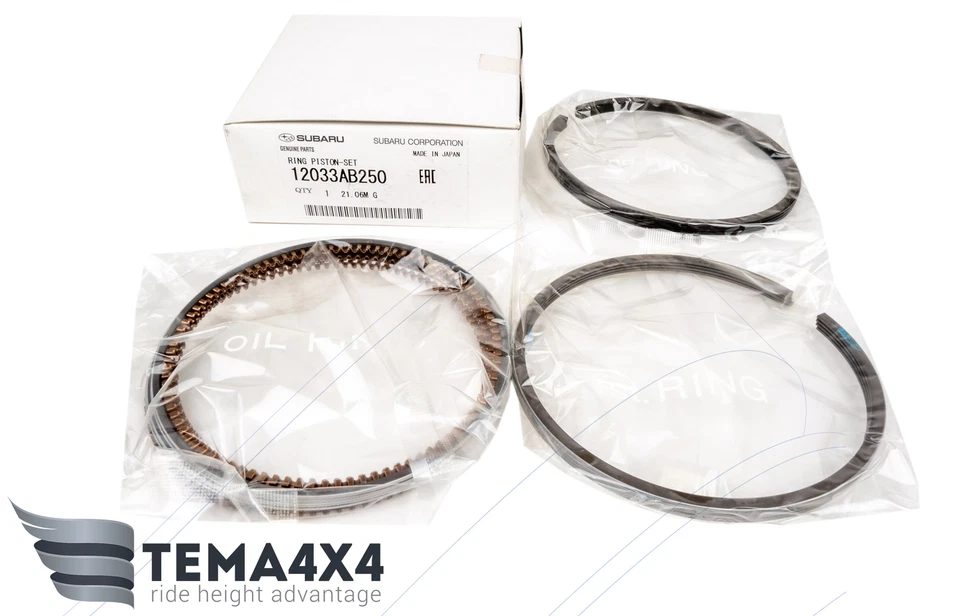 Подлинные оригинальные поршневые кольца для Subaru Forester Impreza Legacy Outback 12033AB250 - Изображение 2 из 4