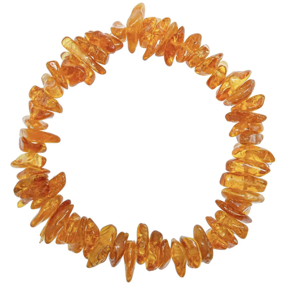 Bracelet en ambre cognac - Perles baroques - Photo 1/1