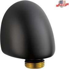 Premium Brass Wall Elbow for Hand Shower with Matte Black Finish - Easy Install