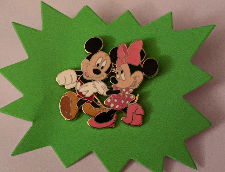 Disney Pin. Mickey Mouse Walking with Minnie Mouse Holding Hands. Relationships.