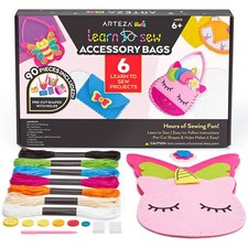 Arteza Kids Learn to Sew  Accessory Bags