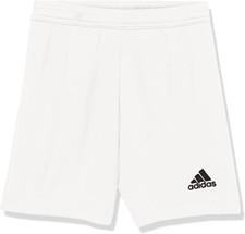 NEW Girls sz XL 16 Adidas Entrada Shorts white moisture wicking elastic waist