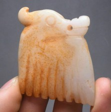 鸟白玉中国风雕像、雕像| eBay