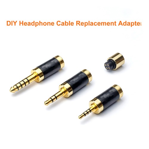 Replaceable 3 in1 Headphone Plug Kits 4.4mm 3.5mm 2.5mm Audio Jack Male in Set - Picture 1 of 6