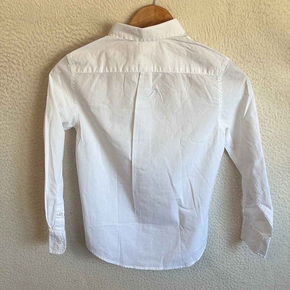 J Crew Kids' long-sleeve flex washed shirt Size 10 white - Image 2 of 4