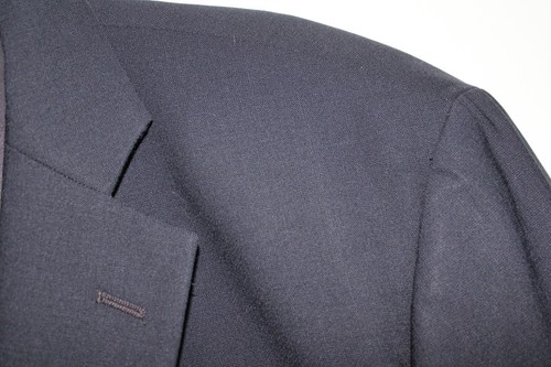 NAVY-BLUE BROOKS BROTHERS STRETCH WOOL PEWTER METAL BUTTON BLAZER JACKET sz 48R - 第 2/5 張圖片