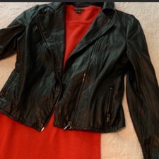 Nwot Butter Soft Paige Black Label Leather Moto Jacket Fits Medium
