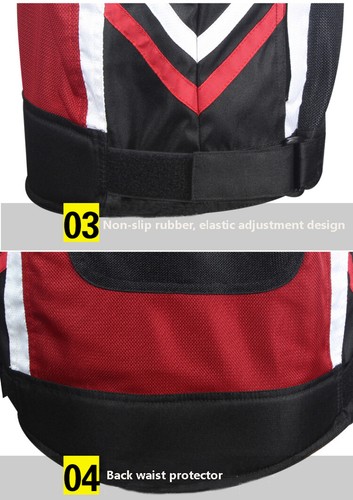 Men's Mesh Motorcycle breathable Jacket size LARGE - Imagen 9 de 10