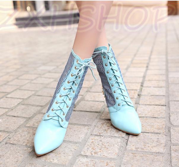Damen Pumps Spitz Sommer Stiefeletten Loch Atmungsaktiv Nieten Schnürer Pumps Damen Gr.34-39 e941cf Damen Pumps Spitz Sommer Stiefeletten Loch Atmungsaktiv Nieten Schnürer Pumps Damen Gr.34-39 e941cf