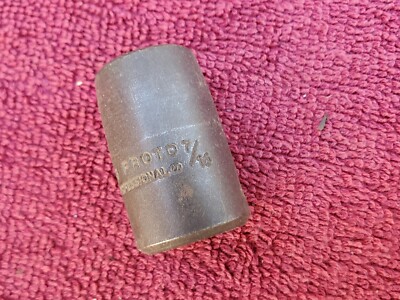 Proto Standard Impact Socket 1/2'' Drive 8-Point 7/16'''' 7414S, New Old Stock