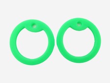 4 Light Green Silicone Military Army Dog Tag Silencers Rubber Silencer