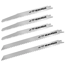 5 Pack Stainless Steel Reciprocating Saw Blades for Frozen Meat Bone
