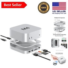 Elegant 9-in-1 Mac Mini Hub with SSD Enclosure  USB Ports - Perfect for M4 Pro