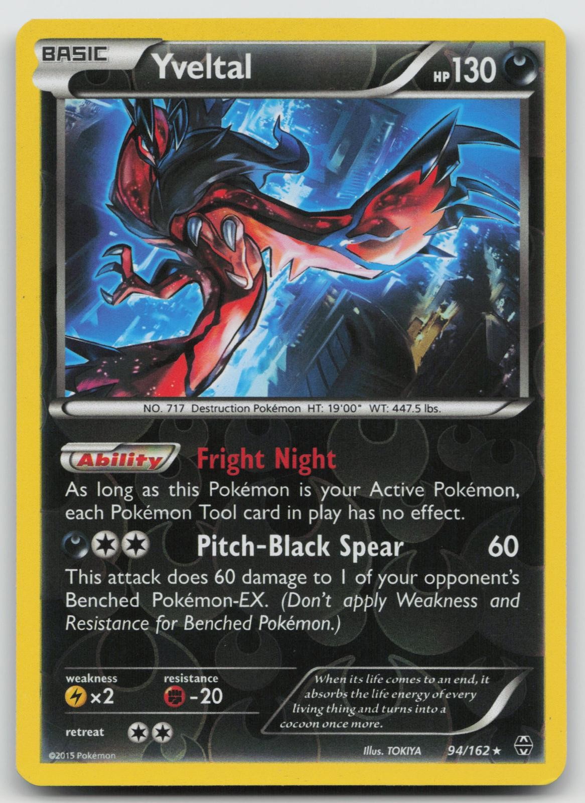Yveltal 94/162 Holo BREAKthrough Pokemon Reverse Holo NM