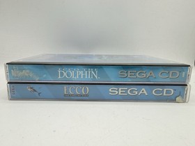 2 Game Lot Ecco the Dolphin (Sega CD, 1993) CIB Complete w/ Manual