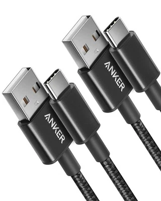 Anker Cable [2 Pack 3ft], USB A to C for iPhone 17 3ft, Black  - Image 1 of 4
