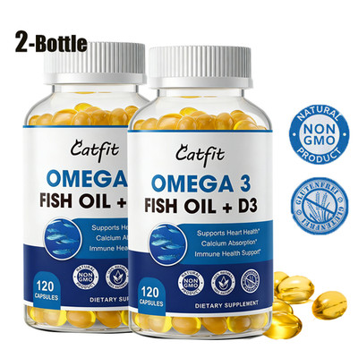 Omega 3 Fish Oil 120 Capsules | Cholesterol-Lowering & Brain Health Support