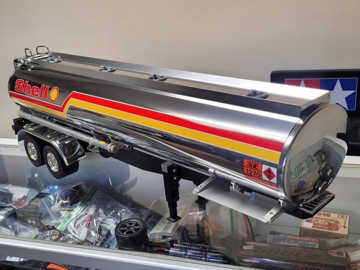 Rare Tamiya R/C 1/14 Semi Shell Fuel Tank Tanker Trailer Tractor