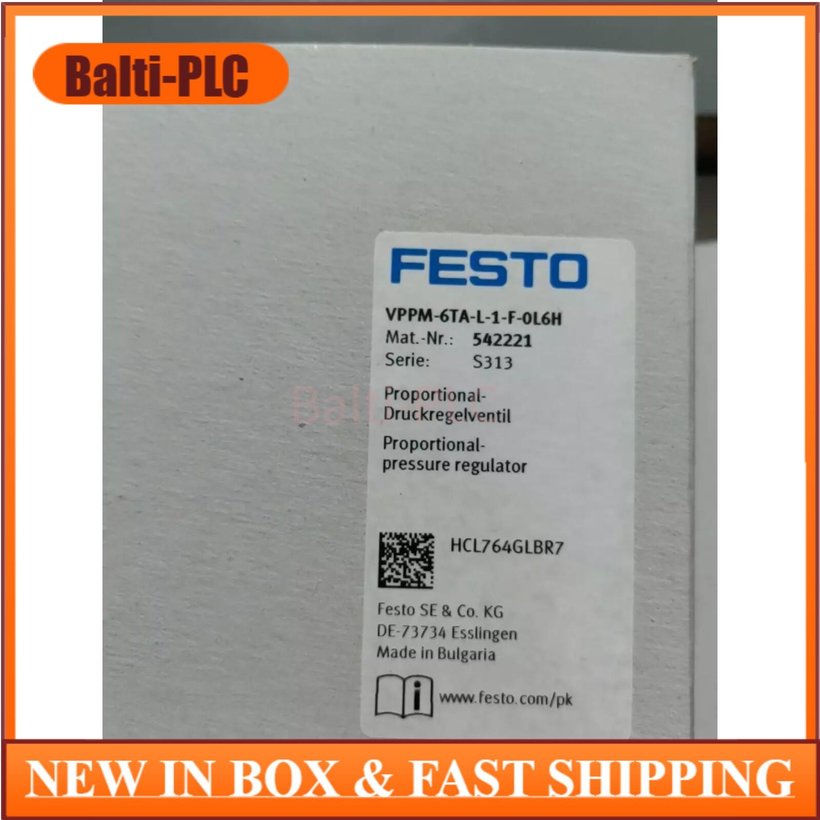 New VPPM-6TA-L-1-F-0L6H FESTO 542221 Proportional ValveFast Shipping