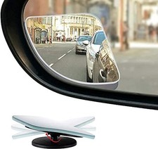 Verivue 2.5-Inch Fan-Shaped Blind Spot Mirrors for Cars Universal Fan Shaped