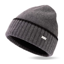 Image of Men's XL/XXL Extra Large Big Head Oversize Beanie Hat Merino Wool Knit Cap Fl...