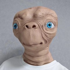 Realistic ET Alien Latex Mask Halloween Carnival Party Movie E.T. the Extra-Terr