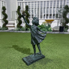 Hi-Line Girl with Butterfly Sculpture