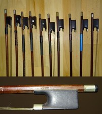 10 OLD VIOLIN BOWS FOR RENOVATION - 9x Czechoslovakia, 1x Dodd S069 