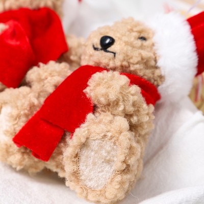 Weicher Plüsch Schaumstoff Bär Dekoration für Weihnachtsbaum und für festliche Präsentation