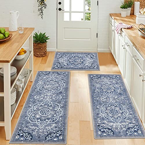  Boho Kitchen Rugs Sets 3 Piece with Runner Floral Kitchen Floor Mat Carpet  - Picture 7 of 7