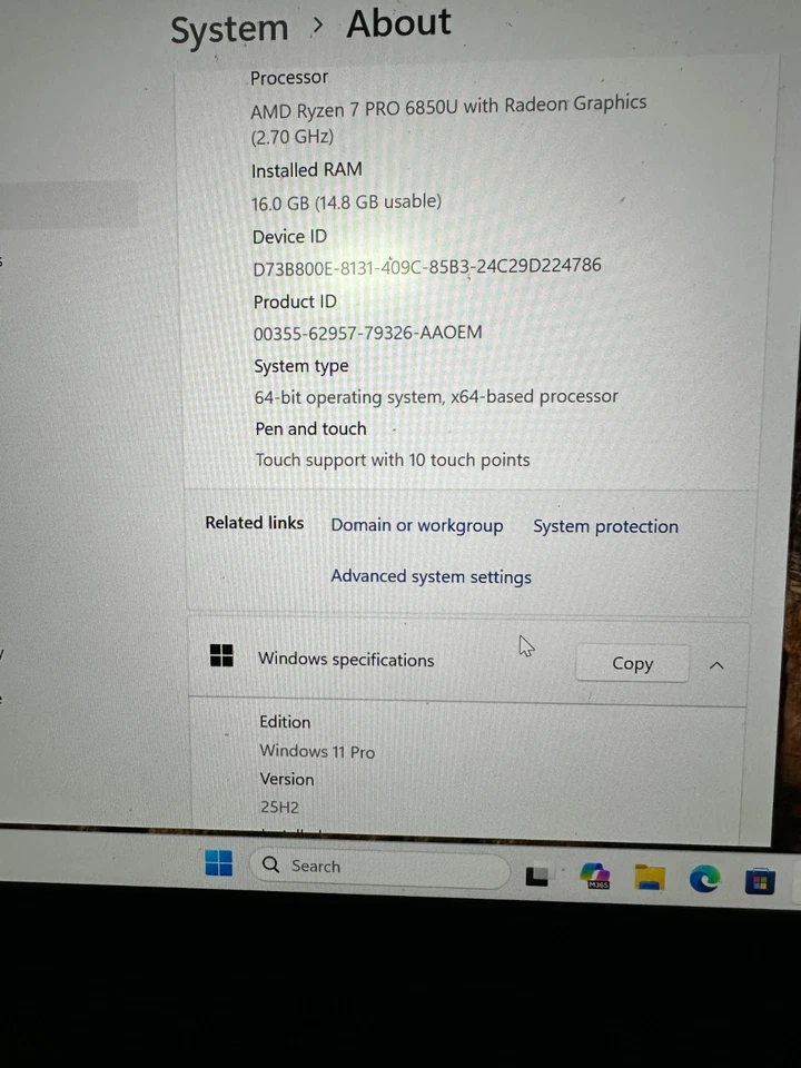 Lenovo ThinkPad Gen 3 512GB SSD 16GB AMD Ryzen 7 Pro 6850U 2.7 Gráficos Radeon Foto 2 de 4