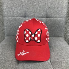 Disney Minnie Mouse Hat Cap Strap Back Adjustable Red Polka Dot Baseball Girls