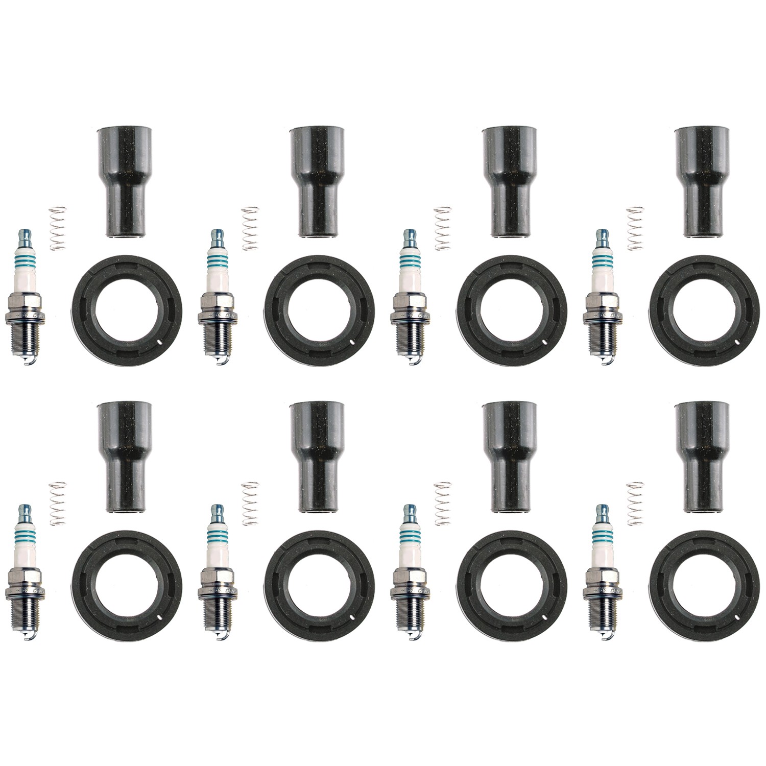 Denso 8 Iridium Power Spark Plugs 8 Coil Boots Kit for 4Runner Sequoia Tundra V8