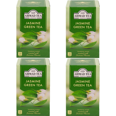 Ahmad Tea Jasmine Green Tea 20 Bags Fragrant & Refreshing Tea (Pack Of 4)